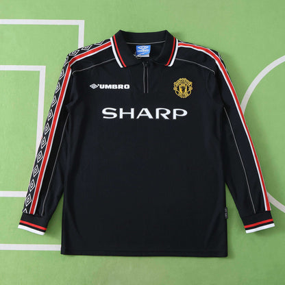Manchester United Maillot Extérieur Longue Manche 1998 Retro