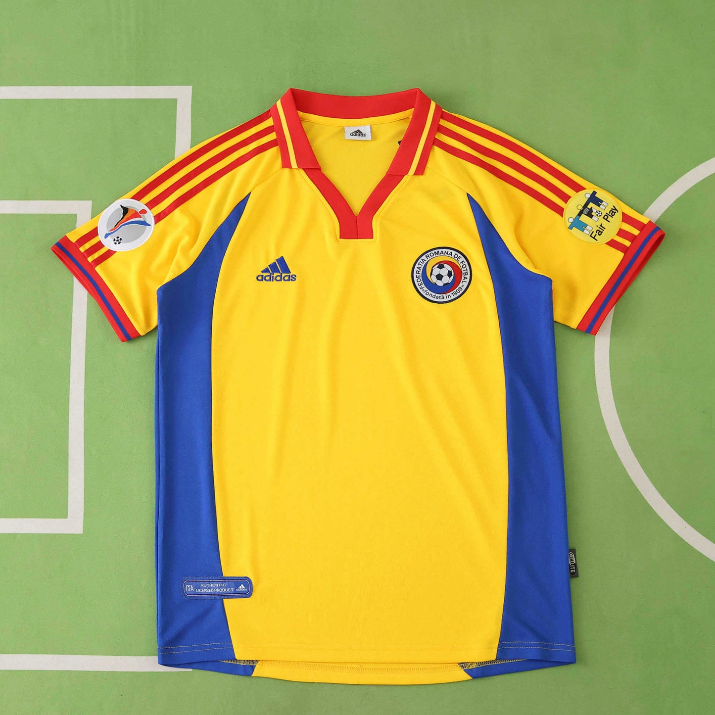 Roumanie Maillot Domicile 2000 Retro Fan Version