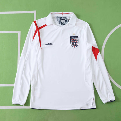 Angleterre Maillot Domicile Longue Manche 2006 Retro