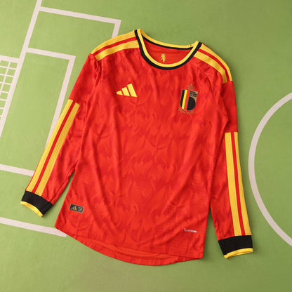 Belgique Maillot Longue Manches Domicile 2026 World Cup Fan Version
