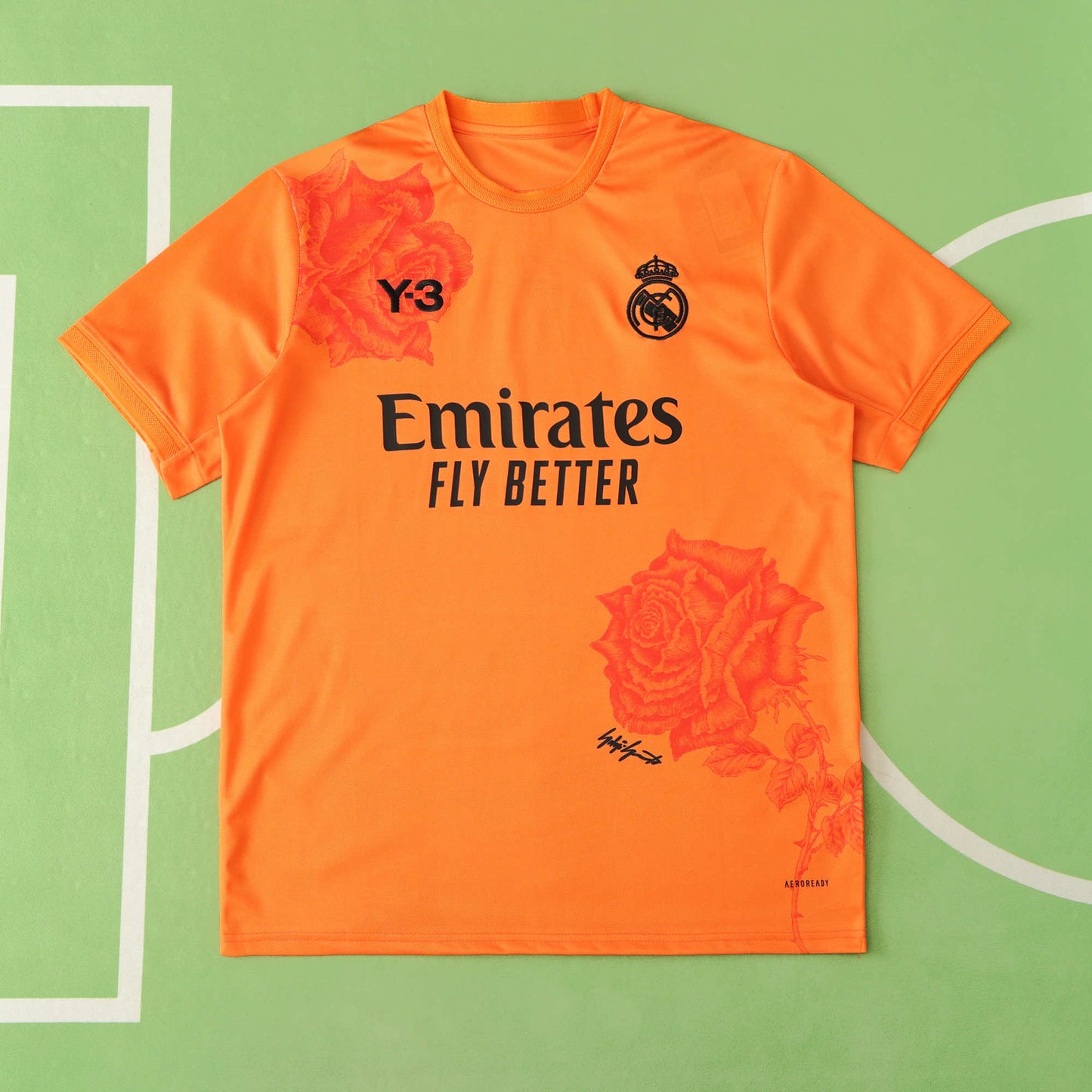 Real Madrid Jersey Y3 Orange Fan Version