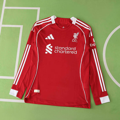 Liverpool Maillot Longue Manche Domicile 2025/2026 Player Version