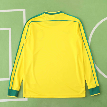 Brésil Maillot Domicile 1998 Longue Manche Retro