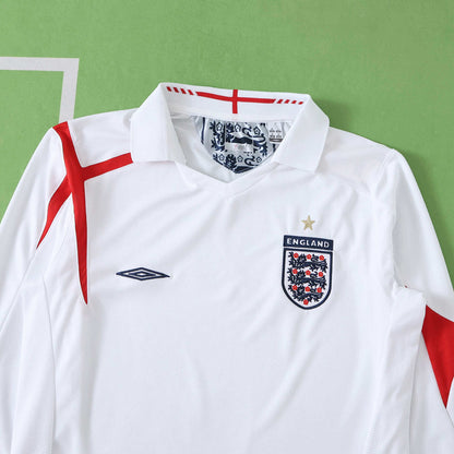 Angleterre Maillot Domicile Longue Manche 2006 Retro