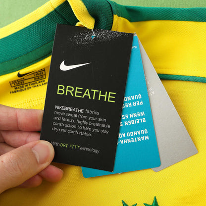 Brésil Maillot Domicile 1998 Longue Manche Retro