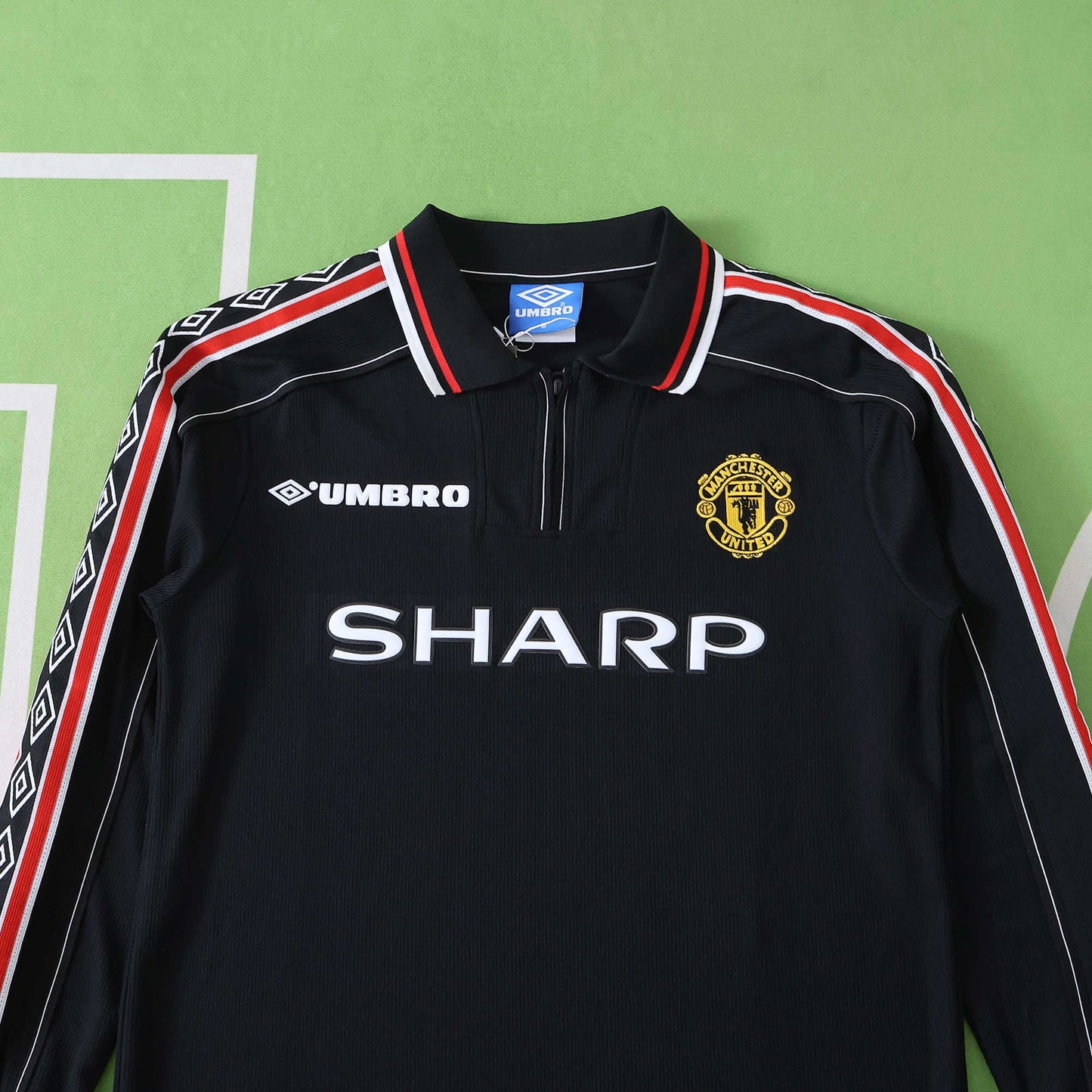 Manchester United Maillot Extérieur Longue Manche 1998 Retro
