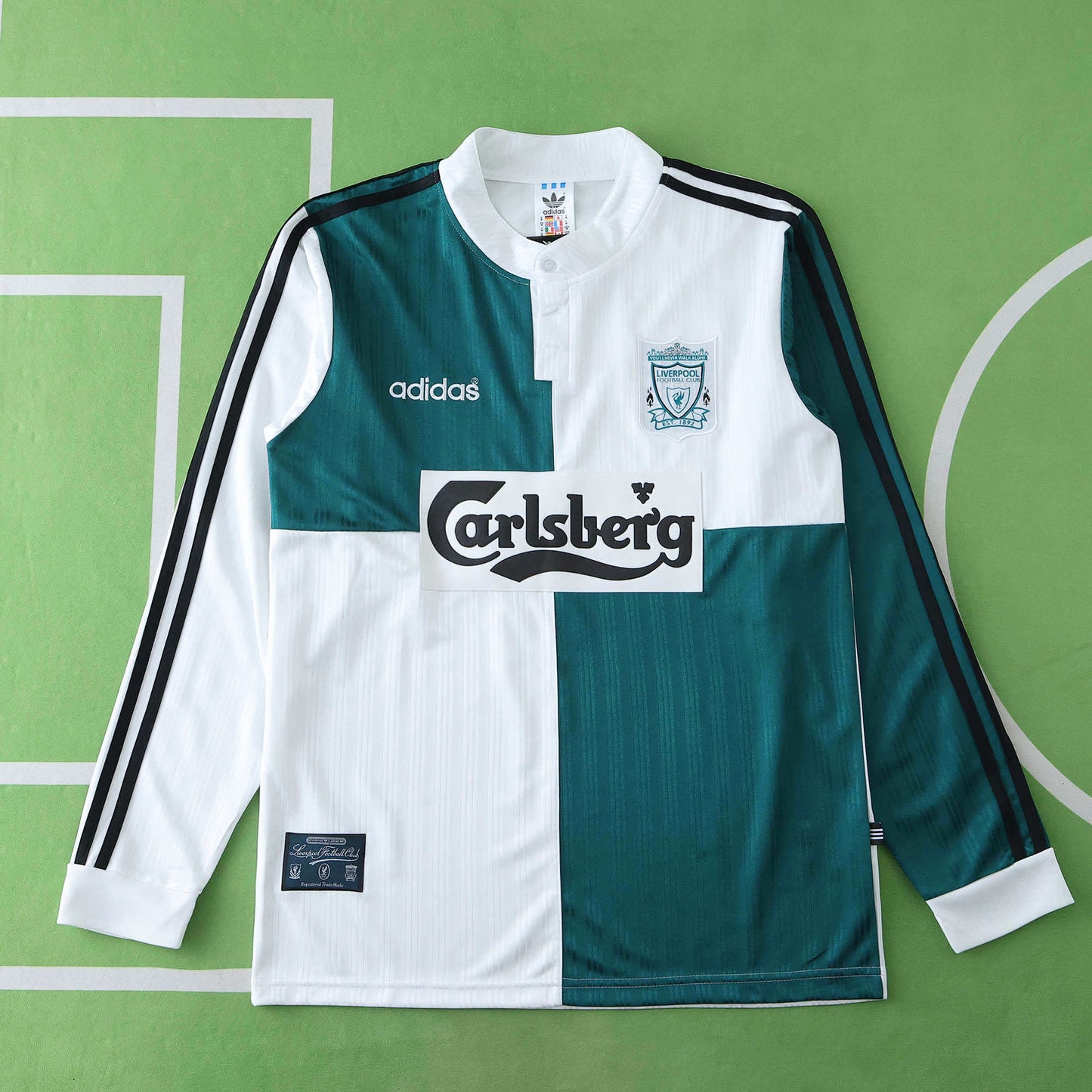 Liverpool Maillot Extérieur Longue Manche 1995/1996 Retro