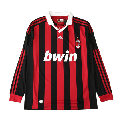 AC Milan Maillot Domicile Longue Manche 2009/2010 Retro