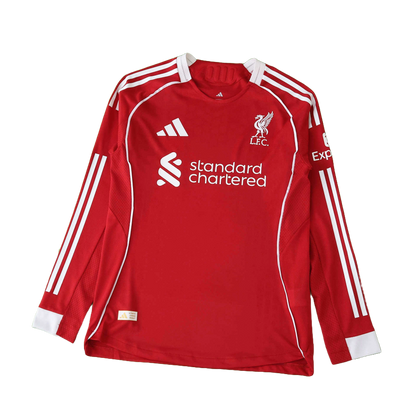 Liverpool Maillot Longue Manche Domicile 2025/2026 Player Version