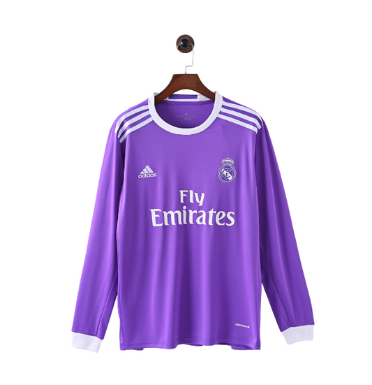 Real Madrid Maillot Extérieur Retro Longue Manche 2017/2018