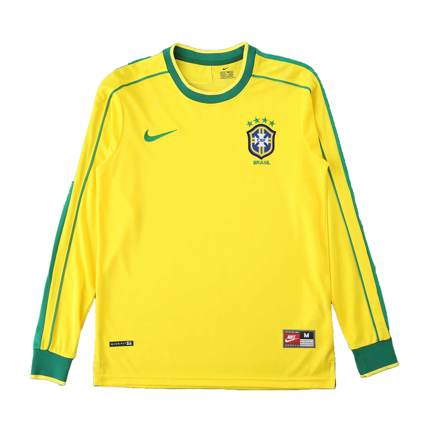 Brésil Maillot Domicile 1998 Longue Manche Retro