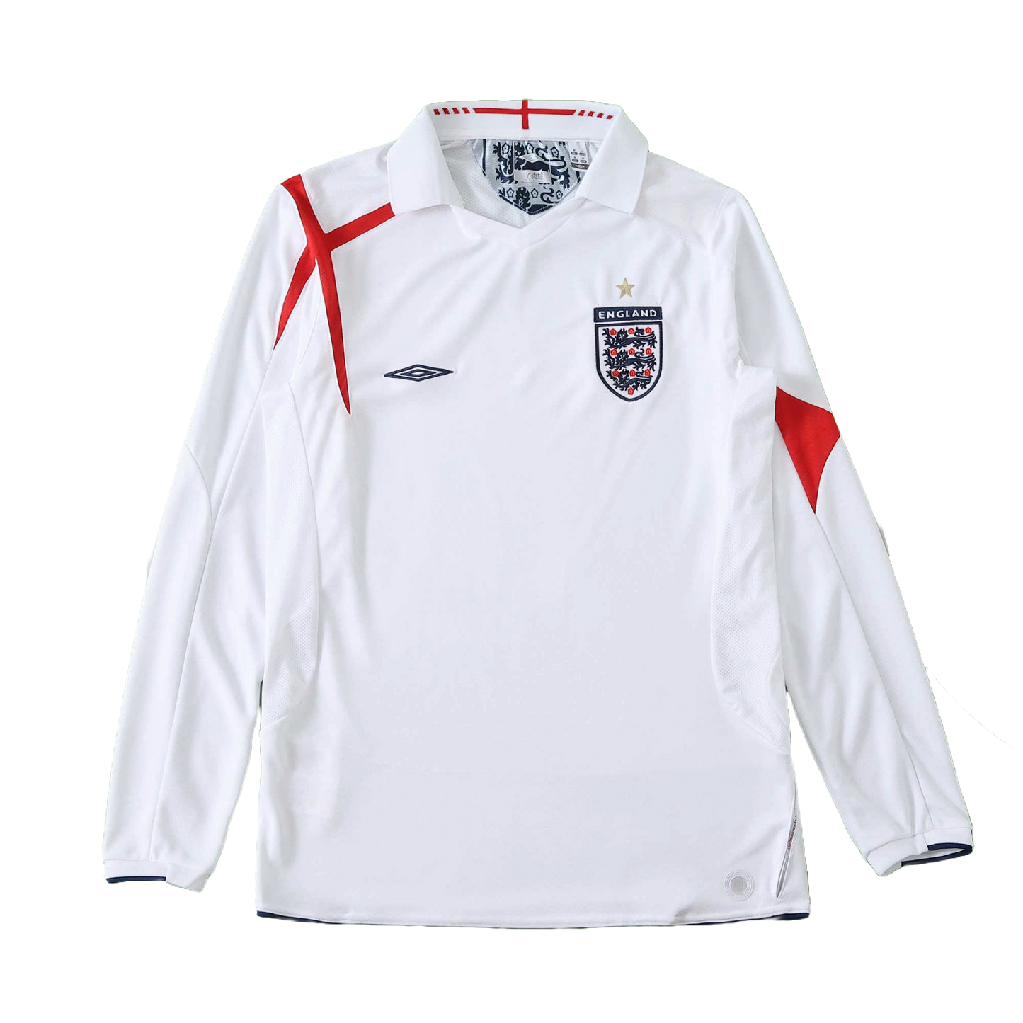 Angleterre Maillot Domicile Longue Manche 2006 Retro