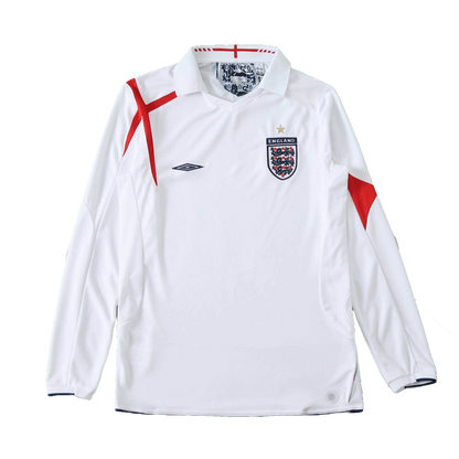 Angleterre Maillot Domicile Longue Manche 2006 Retro