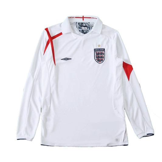 Angleterre Maillot Domicile Longue Manche 2006 Retro