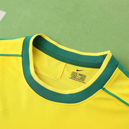 Brésil Maillot Domicile 1998 Longue Manche Retro