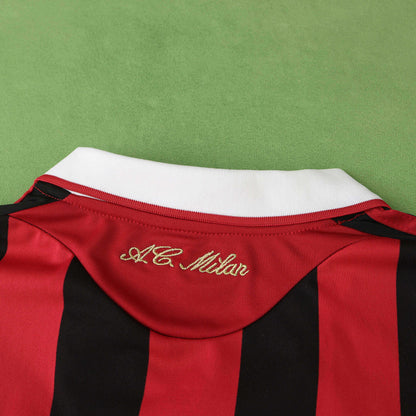 AC Milan Maillot Domicile Longue Manche 2009/2010 Retro