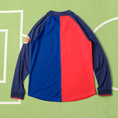 FC Barcelone Maillot Domicile 1899-1999 Retro Longue Manche