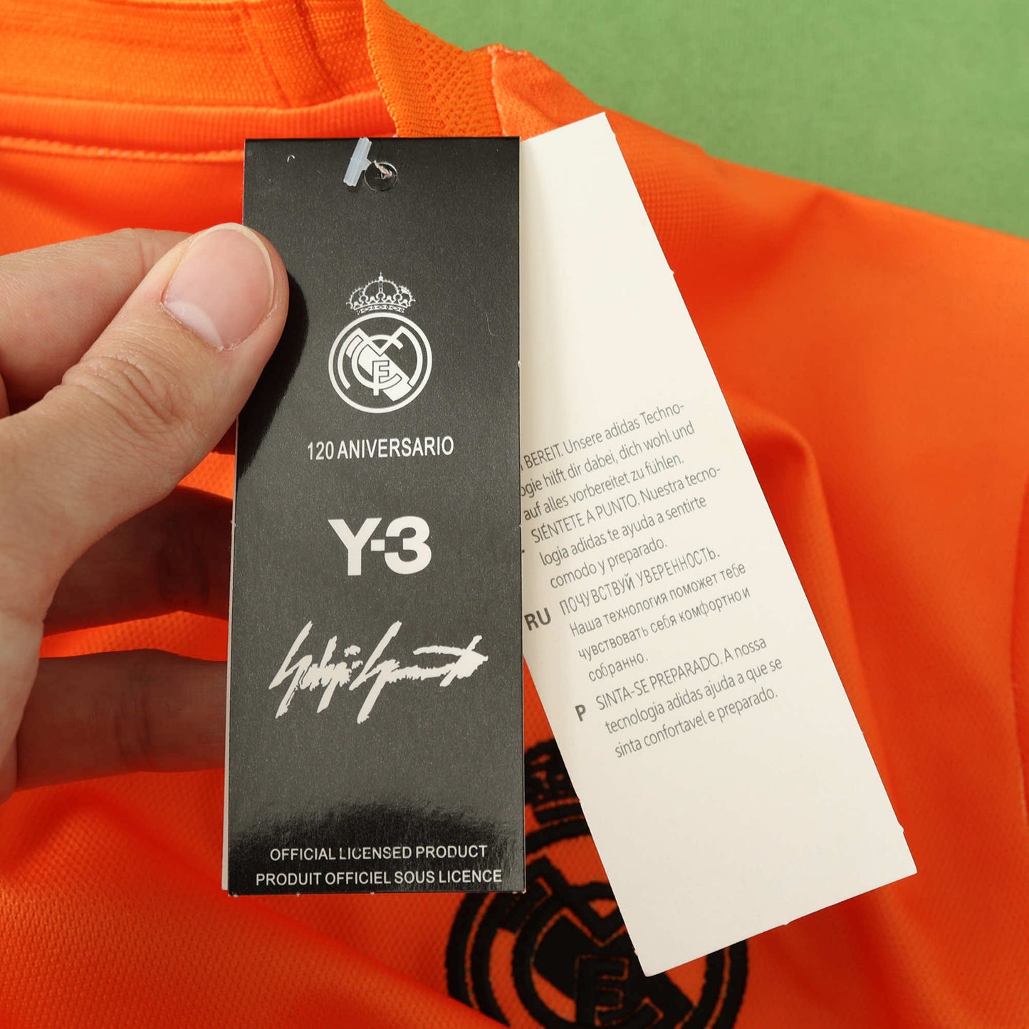 Real Madrid Jersey Y3 Orange Fan Version